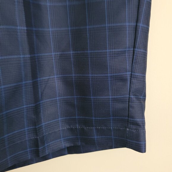 Greg Norman Collection Blue Plaid Men's Hybrid Shorts - Picture 5 of 15